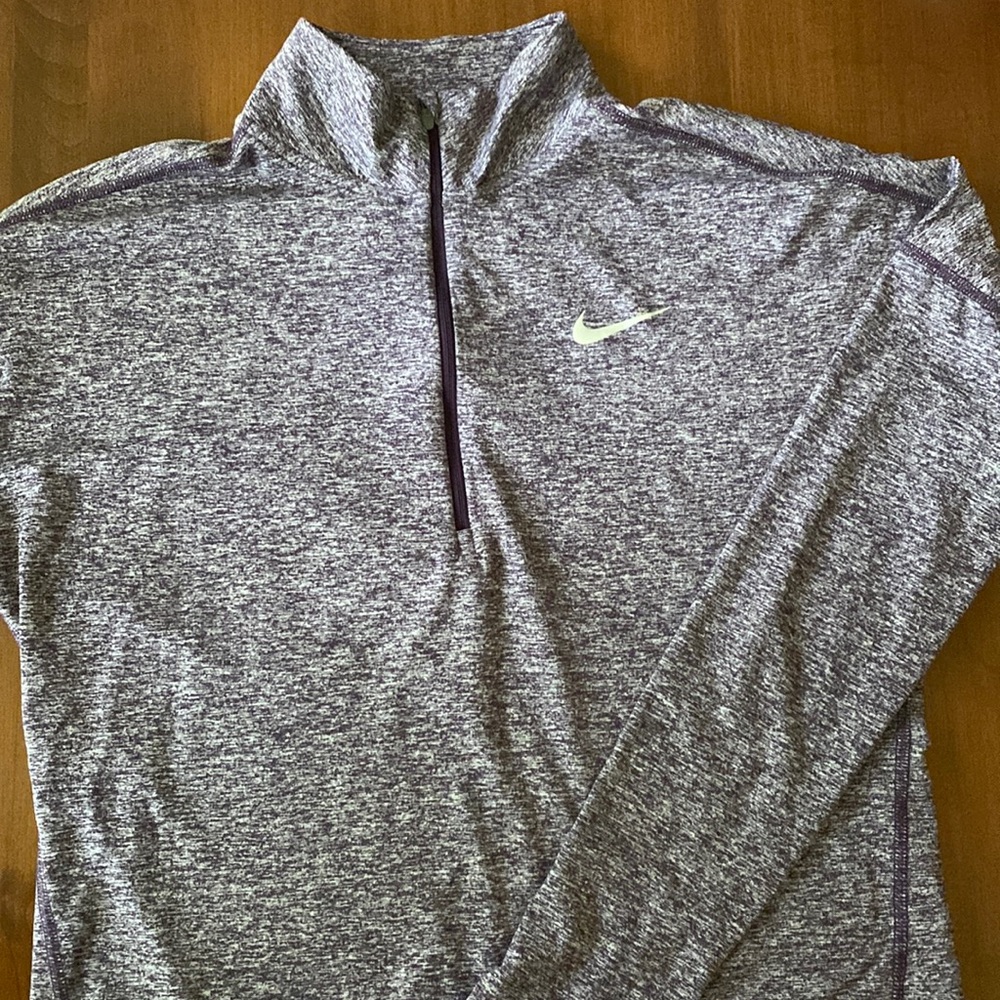 Nike running purple long sleeve top size small